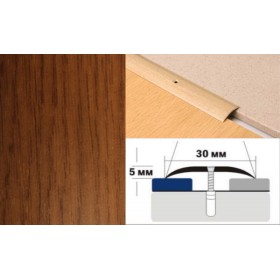 Алюминиевый напольный Порог A30 30х5,0 Ламинированный Золотой дуб