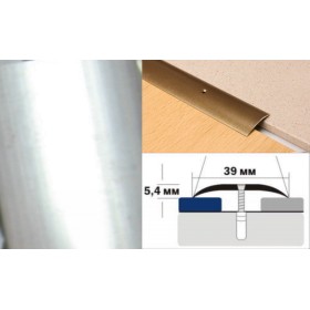 Алюминиевый напольный Порог A39 39х5,4 Без отделки Алюминий