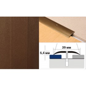 Алюминиевый напольный Порог A39 39х5,4 Крашеный порошковой эмалью Бронза КР