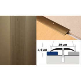 Алюминиевый напольный Порог A39 39х5,4 Анодированный Бронза РЕ
