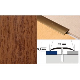 Алюминиевый напольный Порог A39 39х5,4 Декорированный Дуб темный