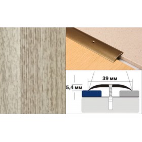 Алюминиевый напольный Порог A39 39х5,4 Декорированный Дуб венеция
