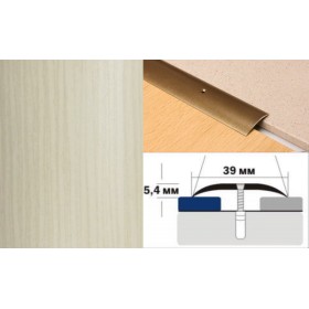 Алюминиевый напольный Порог A39 39х5,4 Декорированный Дуб жемчужный