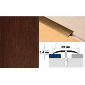 Алюминиевый напольный Порог A39 39х5,4 Декорированный Махагон