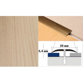 Алюминиевый напольный Порог A39 39х5,4 Декорированный Сосна