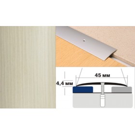 Алюминиевый напольный Порог А45 45х4,4 Декорированный Дуб жемчужный Алюминиевый напольный Порог А45 45х4,4 Декорированный Дуб жемчужный