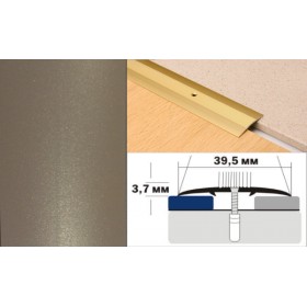 Алюминиевый напольный Порог А5 39,5х3,7 Крашеный Люкс КР шампань люкс Алюминиевый напольный Порог А5 39,5х3,7 Крашеный Люкс КР шампань люкс