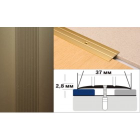 Алюминиевый напольный Порог А6 37х2,8 Анодированный Бронза РЕ Алюминиевый напольный Порог А6 37х2,8 Анодированный Бронза РЕ