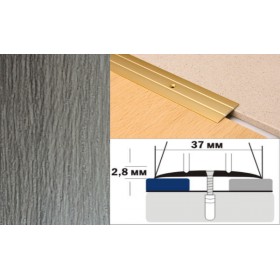 Алюминиевый напольный Порог А6 37х2,8 Ламинированный Дуб арктик Алюминиевый напольный Порог А6 37х2,8 Ламинированный Дуб арктик