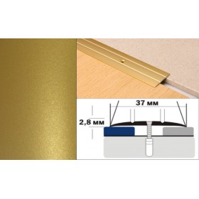 Алюминиевый напольный Порог А6 37х2,8 Крашеный Люкс КР золото люкс Алюминиевый напольный Порог А6 37х2,8 Крашеный Люкс КР золото люкс