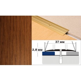 Алюминиевый напольный Порог А6 37х2,8 Ламинированный Золотой дуб Алюминиевый напольный Порог А6 37х2,8 Ламинированный Золотой дуб