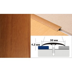 Алюминиевый напольный Порог B1 30х4,2 Ламинированный Вишня