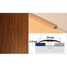 Алюминиевый напольный Порог B1 30х4,2 Ламинированный Золотой дуб Алюминиевый напольный Порог B1 30х4,2 Ламинированный Золотой дуб