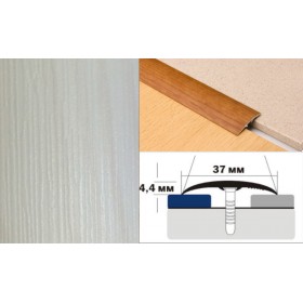 Алюминиевый напольный Порог B2 37х4,4 Ламинированный Белая сосна