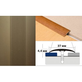 Алюминиевый напольный Порог B2 37х4,4 Анодированный Бронза РЕ Алюминиевый напольный Порог B2 37х4,4 Анодированный Бронза РЕ