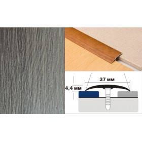 Алюминиевый напольный Порог B2 37х4,4 Декорированный Дуб арктик