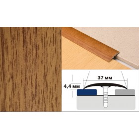 Алюминиевый напольный Порог B2 37х4,4 Декорированный Дуб деревенский