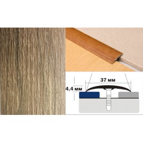 Алюминиевый напольный Порог B2 37х4,4 Ламинированный Дуб медовый