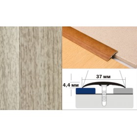 Алюминиевый напольный Порог B2 37х4,4 Декорированный Дуб венеция