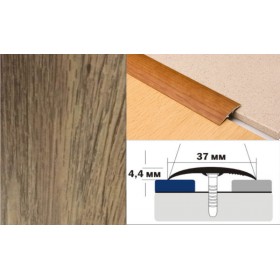 Алюминиевый напольный Порог B2 37х4,4 Декорированный Дуб венский