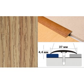 Алюминиевый напольный Порог B2 37х4,4 Декорированный Дуб золотой