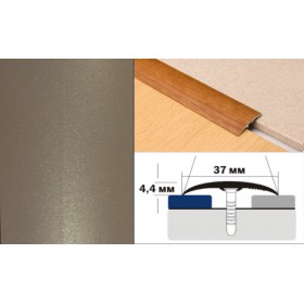 Алюминиевый напольный Порог B2 37х4,4 Крашеный Люкс КР шампань люкс