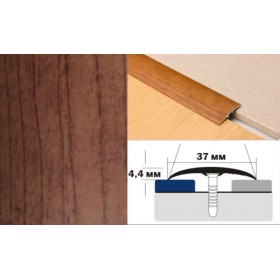 Алюминиевый напольный Порог B2 37х4,4 Ламинированный Клен