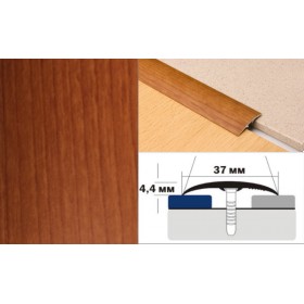 Алюминиевый напольный Порог B2 37х4,4 Ламинированный Красный клен