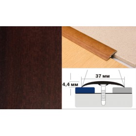 Алюминиевый напольный Порог B2 37х4,4 Декорированный Махагон Алюминиевый напольный Порог B2 37х4,4 Декорированный Махагон