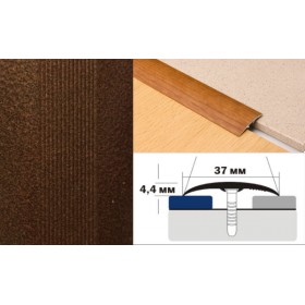 Алюминиевый напольный Порог B2 37х4,4 Крашеный порошковой эмалью Медный антик Алюминиевый напольный Порог B2 37х4,4 Крашеный порошковой эмалью Медный антик