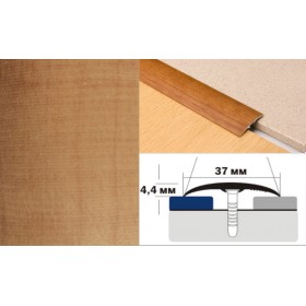 Алюминиевый напольный Порог B2 37х4,4 Ламинированный Ольха