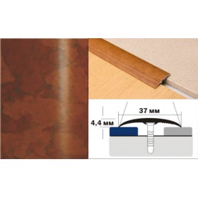 Алюминиевый напольный Порог B2 37х4,4 Декорированный Пробка Алюминиевый напольный Порог B2 37х4,4 Декорированный Пробка