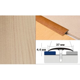 Алюминиевый напольный Порог B2 37х4,4 Декорированный Сосна