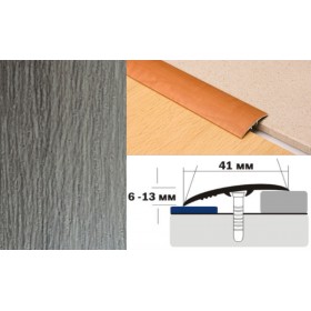 Алюминиевый напольный Порог B4 41х6,0-13,0 Ламинированный Дуб арктик Алюминиевый напольный Порог B4 41х6,0-13,0 Ламинированный Дуб арктик