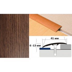 Алюминиевый напольный Порог B4 41х6,0-13,0 Ламинированный Дуб рустик Алюминиевый напольный Порог B4 41х6,0-13,0 Ламинированный Дуб рустик