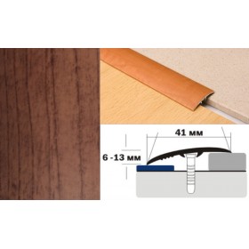 Алюминиевый напольный Порог B4 41х6,0-13,0 Ламинированный Клен