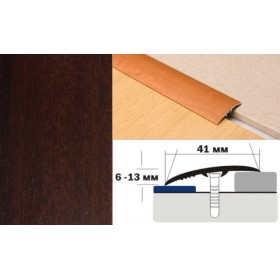 Алюминиевый напольный Порог B4 41х6,0-13,0 Ламинированный Махагон Алюминиевый напольный Порог B4 41х6,0-13,0 Ламинированный Махагон