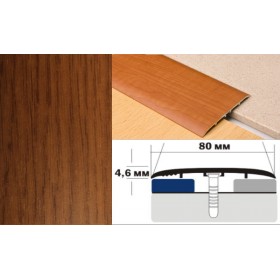 Алюминиевый напольный Порог B5 80х4,6 Ламинированный Золотой дуб Алюминиевый напольный Порог B5 80х4,6 Ламинированный Золотой дуб