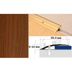 Алюминиевый напольный Порог С4 39,4х12 Декорированный Вишня Алюминиевый напольный Порог С4 39,4х12 Декорированный Вишня