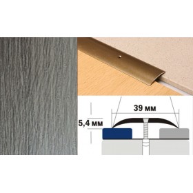Алюминиевый напольный Порог A39 39х5,4 Ламинированный Дуб арктик