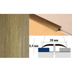 Алюминиевый напольный Порог A39 39х5,4 Ламинированный Дуб нордик