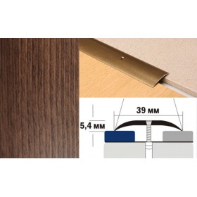 Алюминиевый напольный Порог A39 39х5,4 Ламинированный Дуб рустик