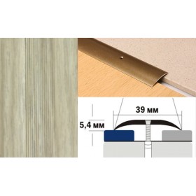 Алюминиевый напольный Порог A39 39х5,4 Декорированный Дуб северный