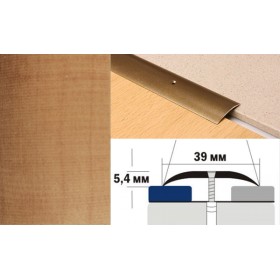 Алюминиевый напольный Порог A39 39х5,4 Ламинированный Ольха
