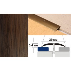 Алюминиевый напольный Порог A39 39х5,4 Ламинированный Орех