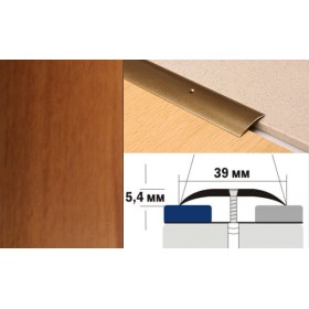 Алюминиевый напольный Порог A39 39х5,4 Ламинированный Вишня