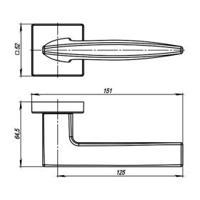 Ручка Armadillo (Армадилло) раздельная K.USQ52.SQUID FSG флор. золото