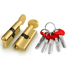 Цилиндровый Fuaro (Фуаро) механизм (D-PRO502/70) D-PRO5002Knob70(30+10+30) PB латунь 5Key