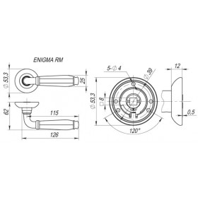 Ручка раздельная Fuaro (Фуаро) ENIGMA RM AB/GP-7