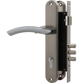 Замок цилиндровый Fuaro (Фуаро) с в комплекте с ручкой LOCKSET.9013 (SET F9011) SN/CP мат.никель Замок цилиндровый Fuaro (Фуаро) с в комплекте с ручкой LOCKSET.9013 (SET F9011) SN/CP мат.никель